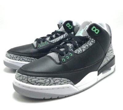 NEW* Men NIKE Air Jordan 3 Retro Black/Green-Grey (CT8532 031), Sz