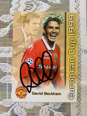 David Beckham Man United Euro Cup Hand Signed Autograph. Futera