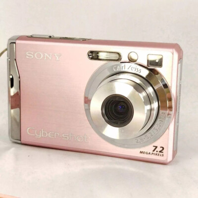 Pink Sony Cyber-shot DSC-W80 7.2MP CCD Vintage Digital Camera