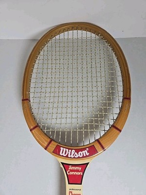VINTAGE WILSON JIMMY CONNORS CHAMP TENNIS RACKET – WOOD – 1970S
