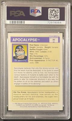 PSA10 1990 Marvel Universe Apocalypse X-Men Marvel | eBay