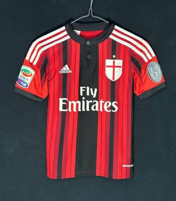 AC Milan home Adidas Ménez #7 2014/15 Serie A Football Shirt