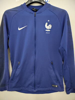 Nike Jacket Mens Small Blue France Federation FFF Anthem Zip Track