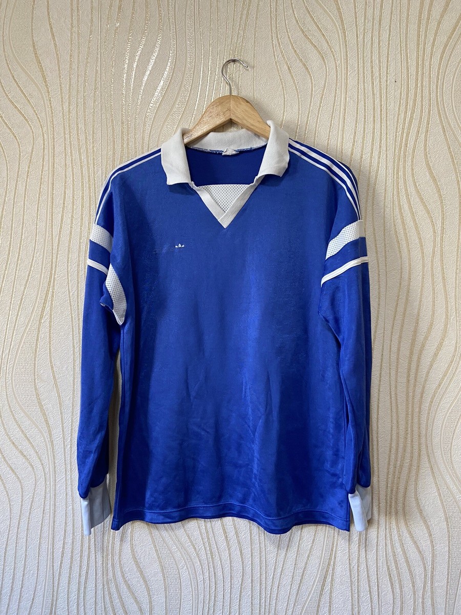 ADIDAS 80s 90s VINTAGE FOOTBALL SHIRT SOCCER JERSEY ADIDAS LONG