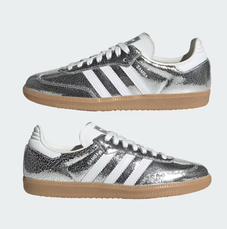 Adidas originals Women's SAMBA OG W Silver Metallic / Cloud White