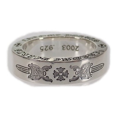 CHROME HEARTS Spacer Dagger 6mm Ring Silver 925 Size US 8.5 Men's