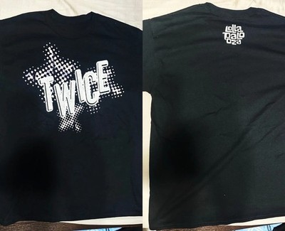 TWICE Lollapalooza 2025 Exclusive Black Unisex T-Shirt Full Size S