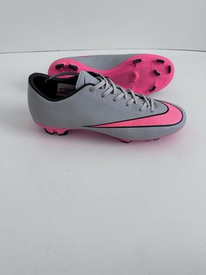 Nike Mercurial Victory V FG Gray Pink Football Soccer Cleats Boots