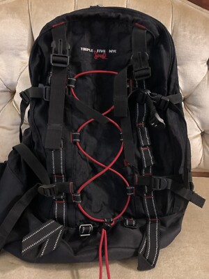 TRIPLE FIVE SOUL NYC Vintage Camping, Hiking, Urban Backpack Black