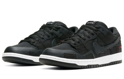 Size 9.5 - Wasted Youth x Nike Dunk SB Low Black Denim for sale