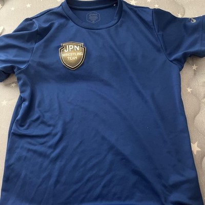 ASICS Wrestling Japan National Team T-Shirt Blue M JPN Wrestling