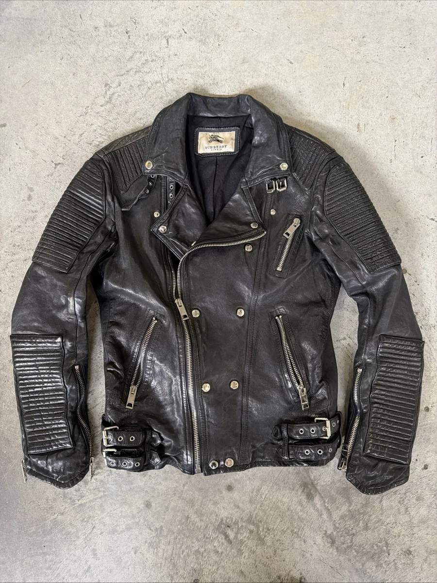 Burberry Leather Outer Shell Black Coats, Jackets & Vests for Men