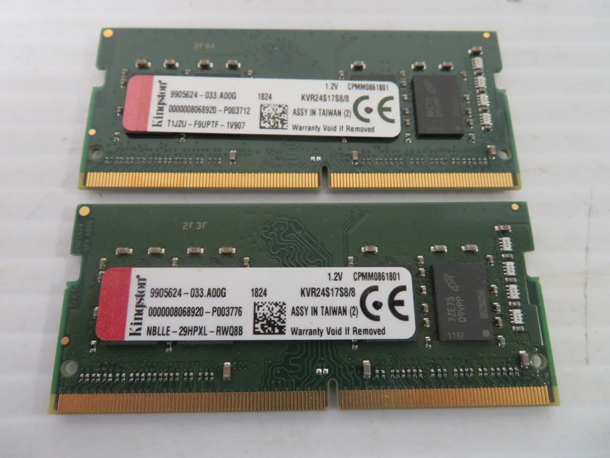 Kingston PC4-19200 (DDR4-2400) Bus Speed Computer RAM 8 GB Total