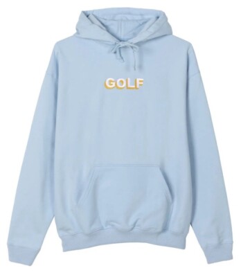 Golf Wang 3D Logo Hoodie Embroidered Distressed Hoodie Powder Blue