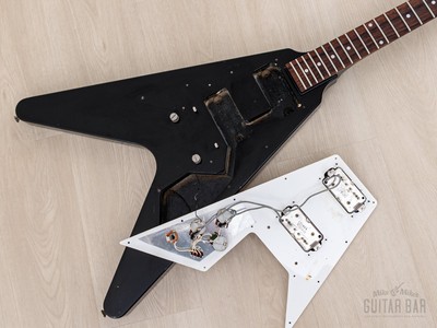 1995 Greco FV Flying V Black w/ Maxon PU-2 Humbuckers, Japan