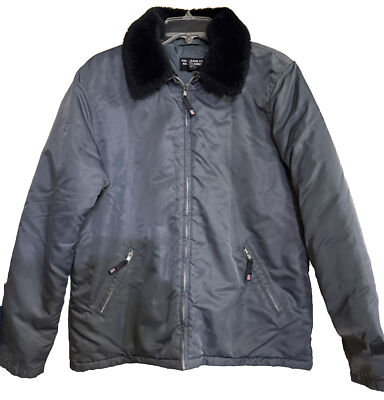 Vintage Ralph Lauren Polo Mens XL Coat Puffer Bomber Jacket Fur