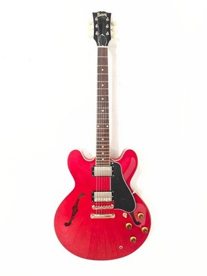 Burny RSA-100 CR Cherry Red Made in Japan 2002 Semi Hollow Body