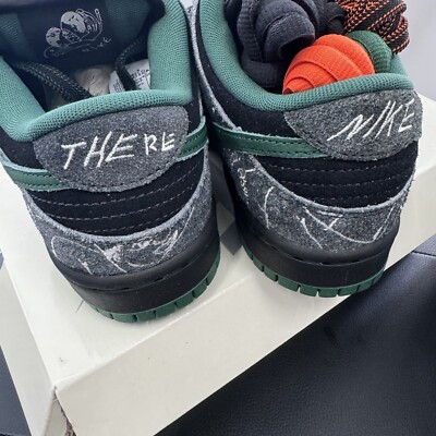Nike THERE Skateboards x Dunk SB Low Black Gorge Green US SIZE 4.5