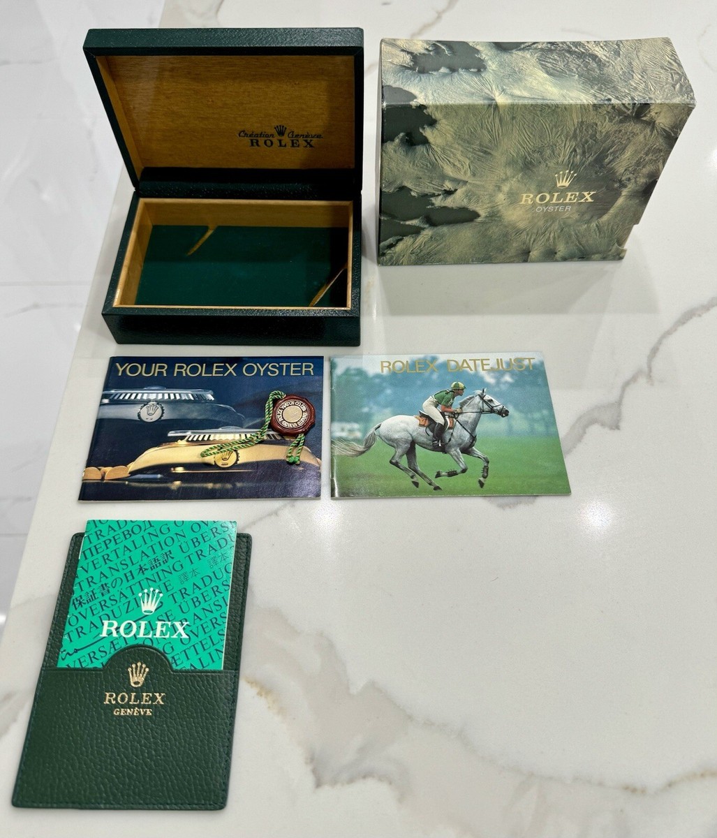 100% Genuine Vintage Rolex Datejust 16014 Box Booklets Tags FULL