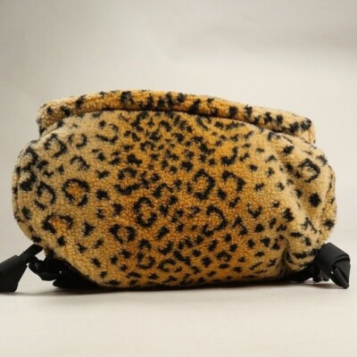 Supreme Leopard Fleece Backpack color YELLOW fashion goods logo