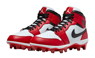 Air Jordan 1 Mid TD Football Cleats Chicago White Red Mens FJ6805