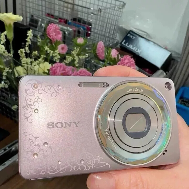 SONY Cyber Shot DSC-W350D 14.1MP Digital Camera Rhinestone Jewel