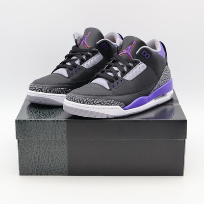 CT8532-050 Nike Air Jordan 3 Retro Black Court Purple Cement Grey