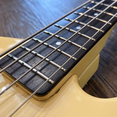 FERNANDES BXB-55 Explorer Shape White Electric Bass Guitar Used