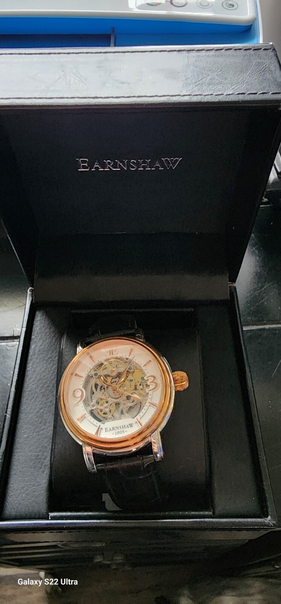 Thomas Earnshaw 1805 Longitude Automatic Leather Strap Black Watch