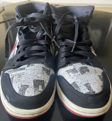 Nike Air Jordan 1 SE Mid Newspaper Air Times Sz 7.5 | eBay