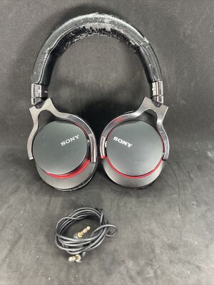 Sony MDR-1R Wired Headphones with 3.5mm stereo jack. Black/Red