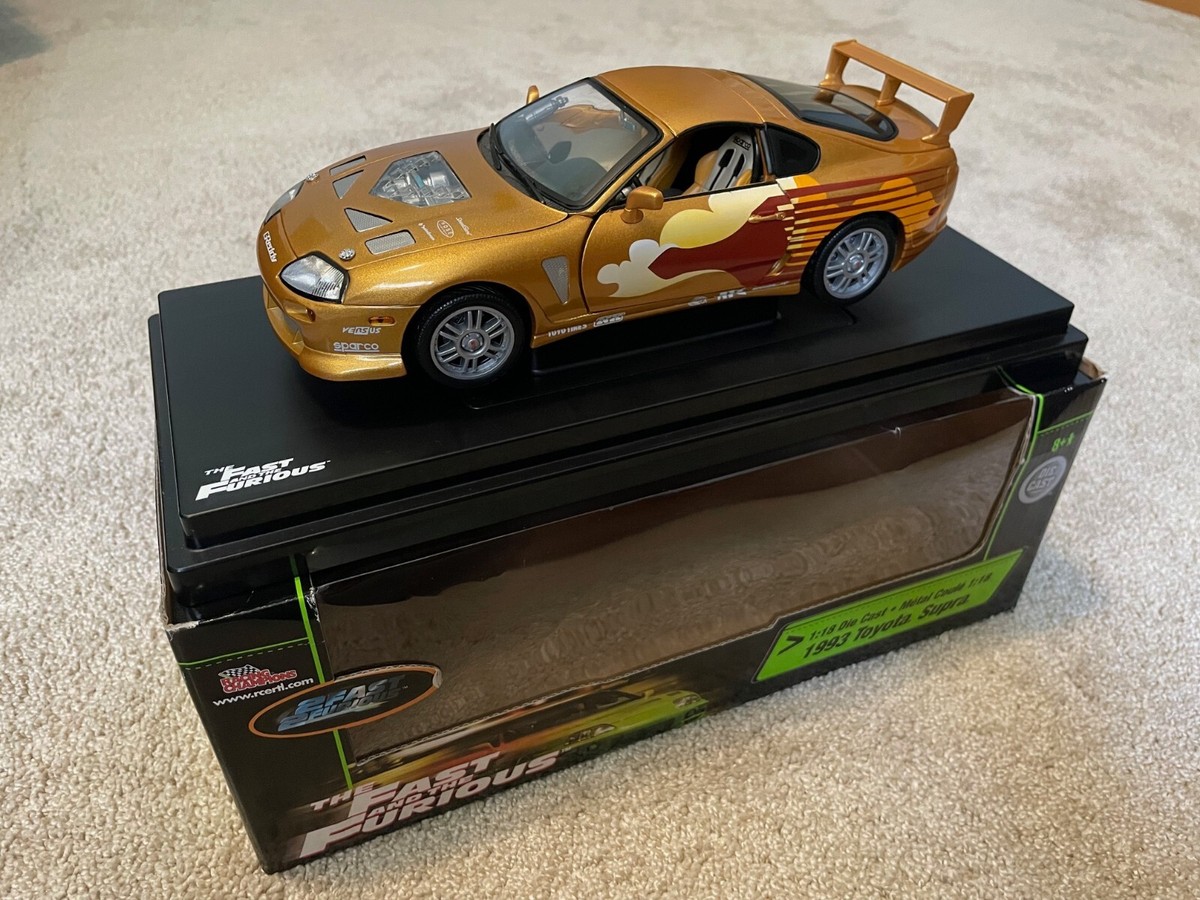 2 Fast And 2 Furious Toyota Supra gold 1/18 Slap Jack's car Racing