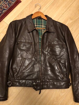 1940's French Cyclist 'Hartmann' Style Leather Jacket WW2 Era