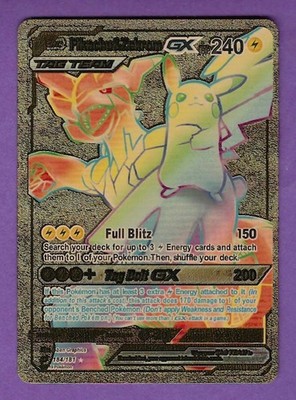 Pikachu & Zekrom GX Tag Team Full Blitz 150 Gold Foil - HP 240