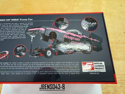 Snap-on Tools NEW 2024 NHRA PINK Funny Car BCA Atom Brick Building