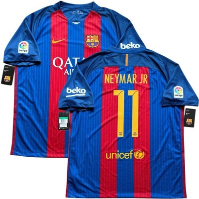 2016/17 Barcelona Home Jersey #11 Neymar Jr XL Nike Short Sleeve