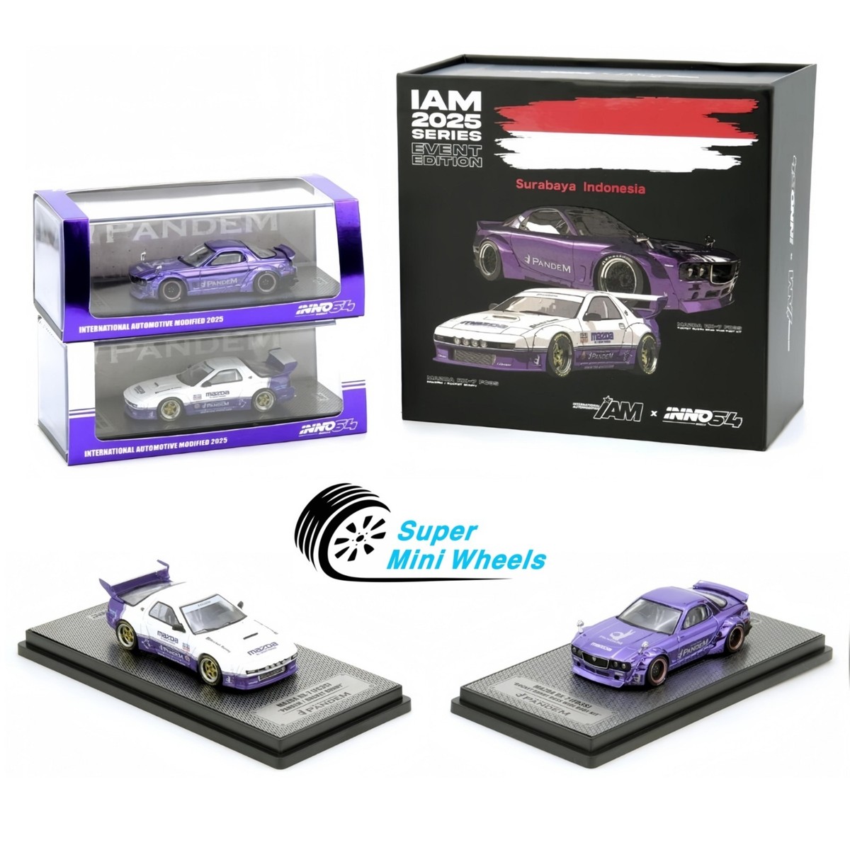 INNO64 1:64 Mazda RX7 FC3S & FD3S Pandem Rocket Bunny IAM