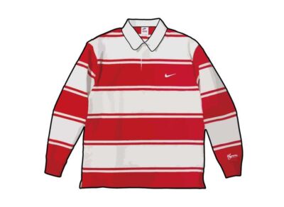 Supreme x Nike Stripe Rugby Red | eBay