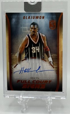 Hakeem Olajuwon 2023-24 Topps 3 Three Full Court Signs Bronze On