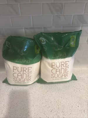 Zulka Pure Cane Sugar, 8 lb, Vegan & Plant Based and Non GMO.Best