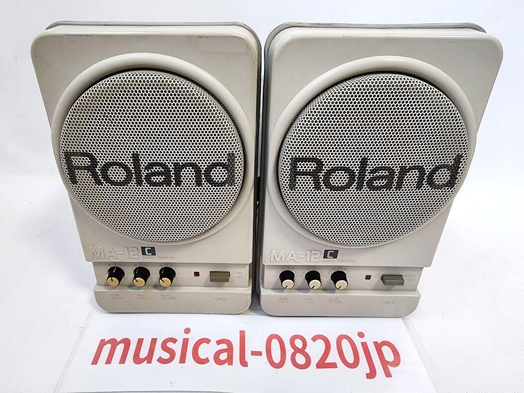 動作品】Roland ローランド MA-12C アンプ モニタースピーカー Roland