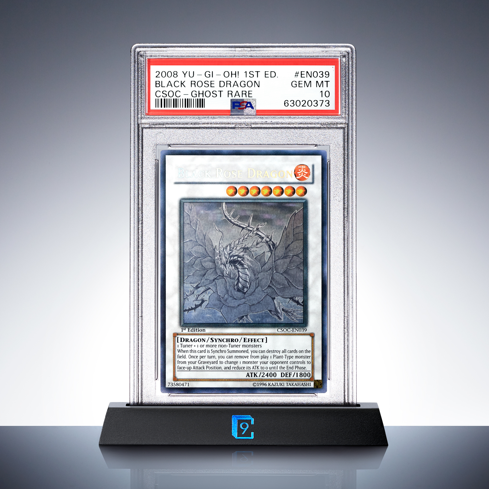 For Display - PSA 10 Black Rose Dragon | Yugioh CSOC-EN039 Ghost