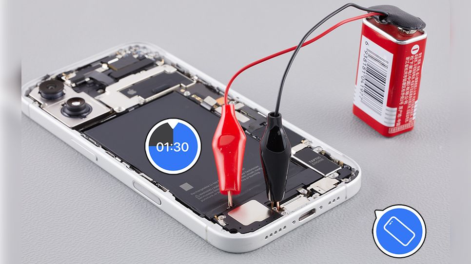 AppleがiPhone 16のバッテリー交換手順を公開、接着剤は電圧をかけると