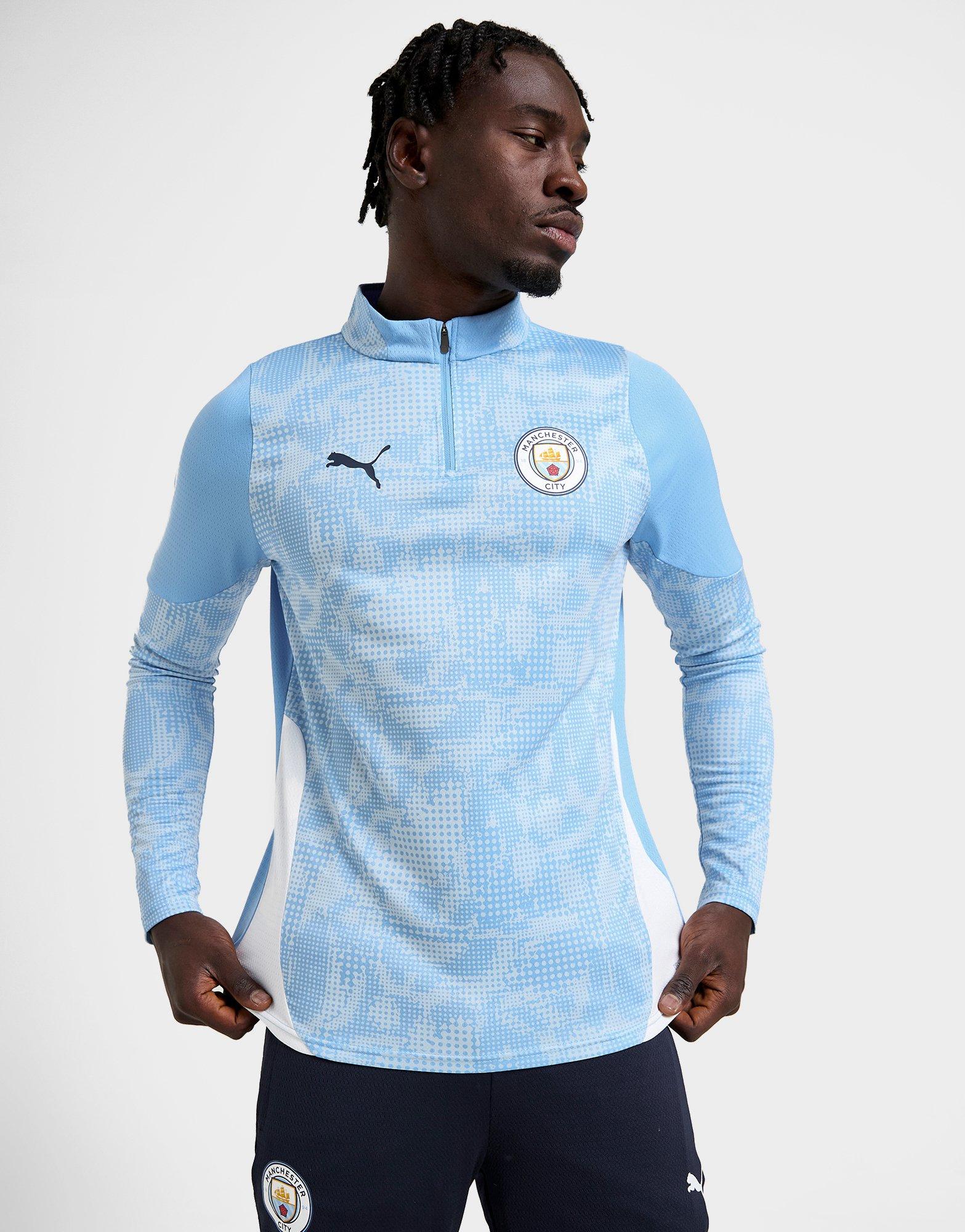 Blue PUMA Manchester City FC Training 1/4 Zip Top - JD Sports Global