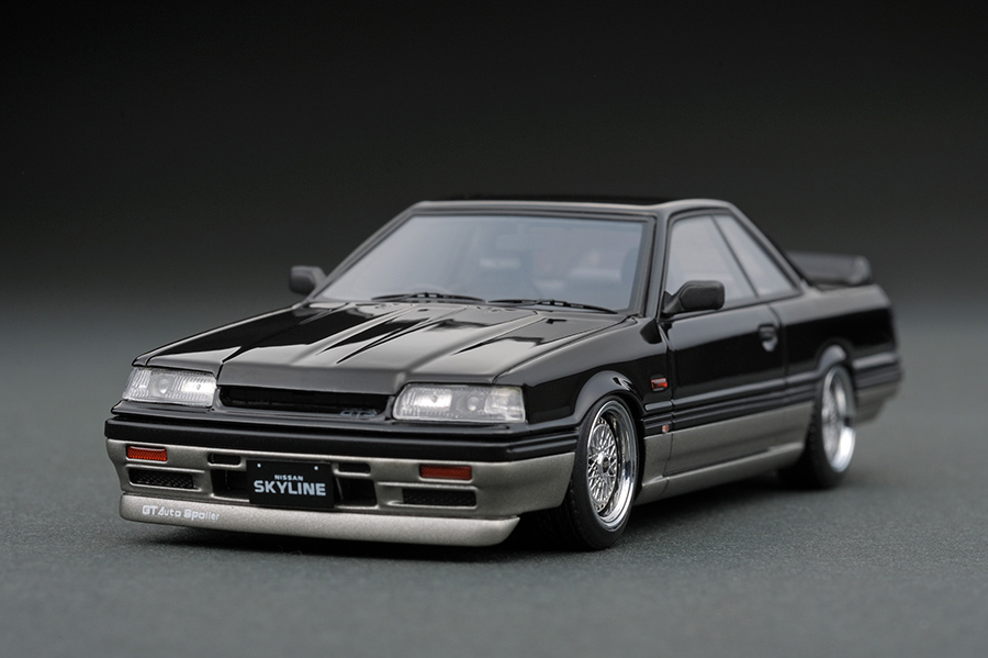 IG0639 1/43 Nissan Skyline GTS-R (R31) Black / Gunmetallic | LINE