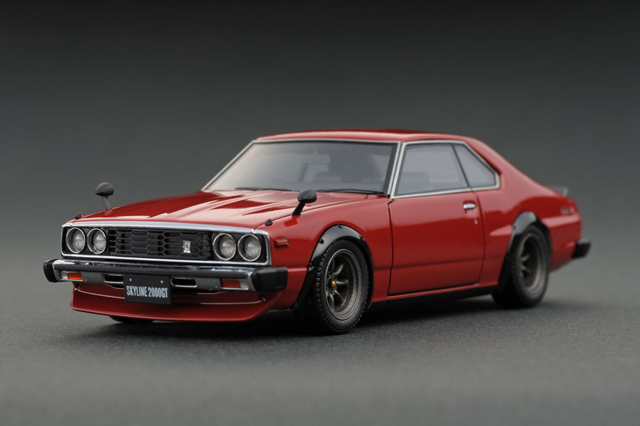 IG0120 1/43 Nissan Skyline 2000 GT-ES (C210) Red | LINE UP