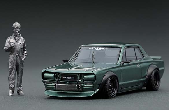 IG1884 1/43 Nissan Skyline 2000 GT-R (KPGC10) STAR ROAD Green