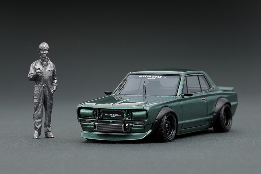 IG1884 1/43 Nissan Skyline 2000 GT-R (KPGC10) STAR ROAD Green
