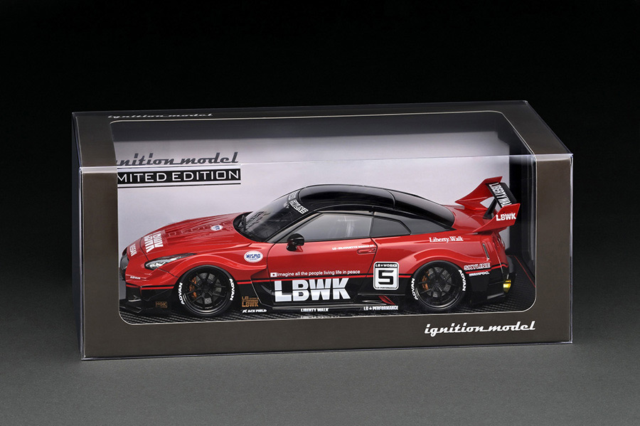 IG2855 1/18 LB-Silhouette WORKS GT Nissan 35GT-RR Red/Black #5