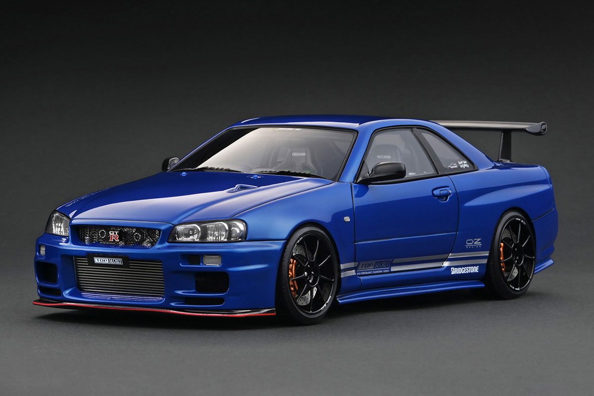 IG3641 1/18 TOP SECRET 34GT-R (BNR34) Blue Metallic | LINE UP